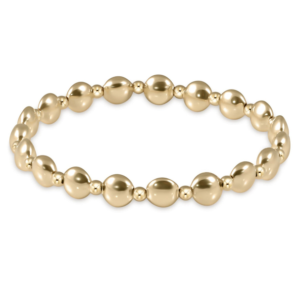 14k Gold Filled Patterned Beaded Stretch Bracelet Dickinson Jewelers Dunkirk, MD