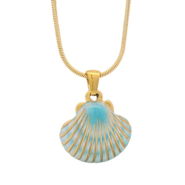 Blue/White Clam Shell Pendant Dickinson Jewelers Dunkirk, MD