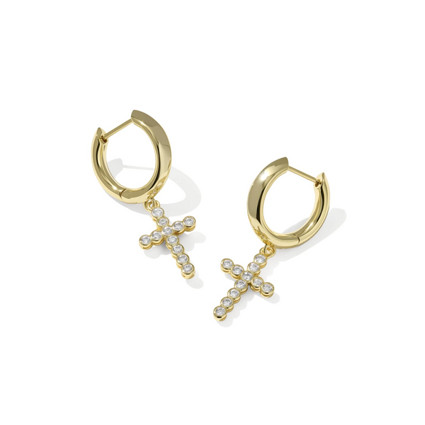 14k Gold Plated Crystal Huggie Earrings Dickinson Jewelers Dunkirk, MD