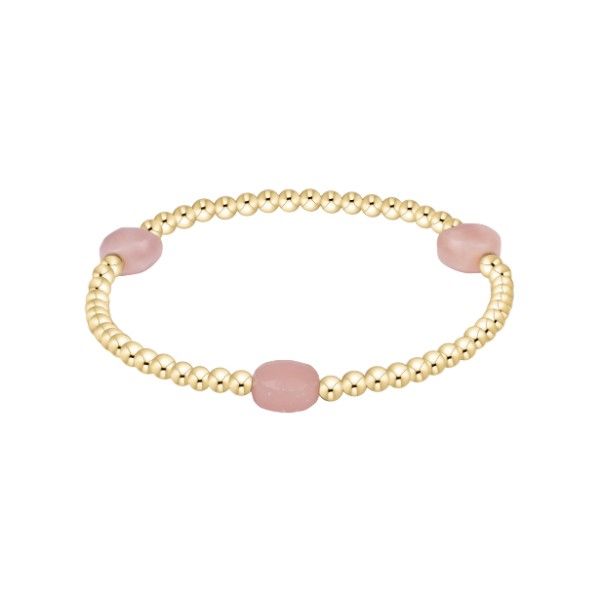 14k Gold Filled Pink Opal Beaded Stretch Bracelet Dickinson Jewelers Dunkirk, MD