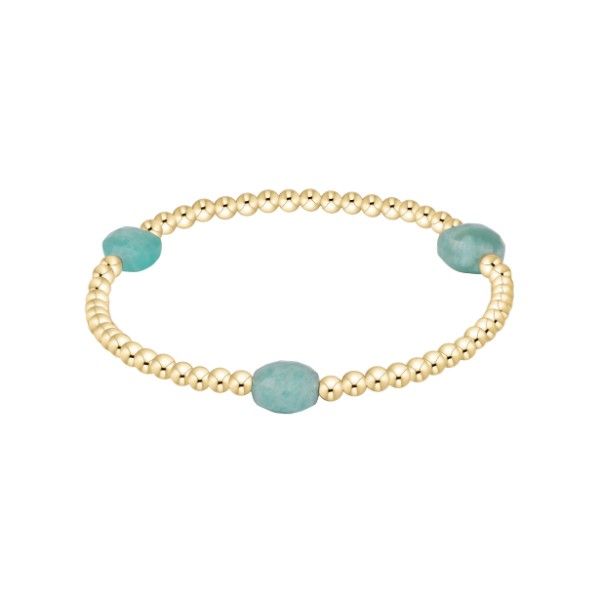 14k Gold Filled Amazonite Beaded Stretch Bracelet Dickinson Jewelers Dunkirk, MD