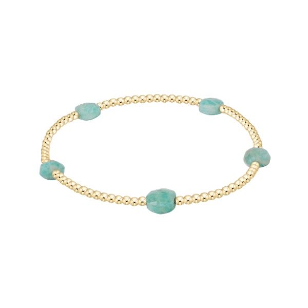 14k Gold Filled Amazonite Beaded Stretch Bracelet Dickinson Jewelers Dunkirk, MD