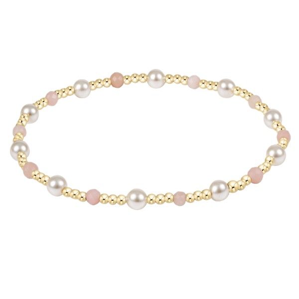 14k Gold Filled Pink Opal Beaded Stretch Bracelet Dickinson Jewelers Dunkirk, MD