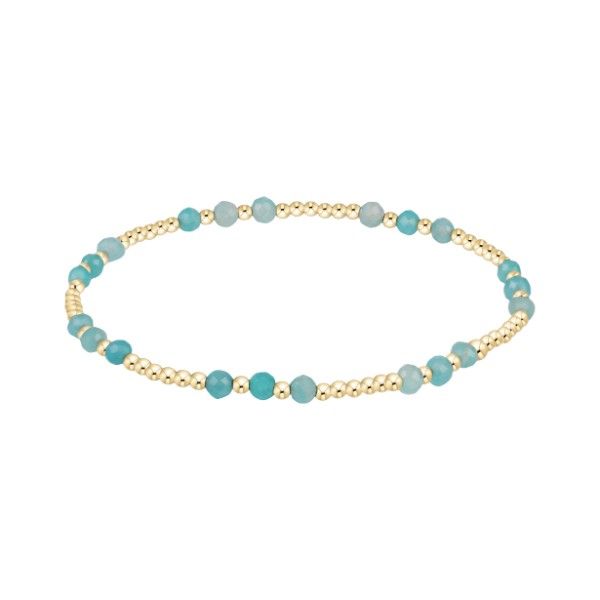 14k Gold Filled Amazonite Beaded Stretch Bracelet Dickinson Jewelers Dunkirk, MD