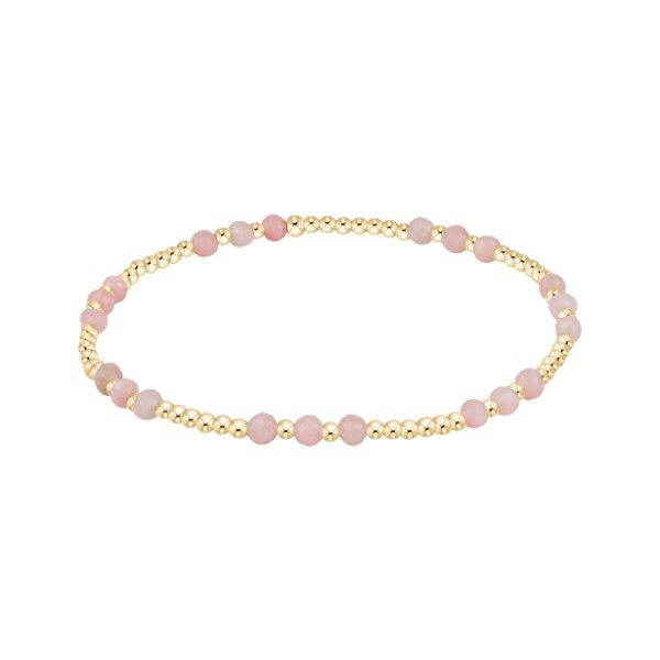 14k Gold Filled Pink Opal Beaded Stretch Bracelet Dickinson Jewelers Dunkirk, MD