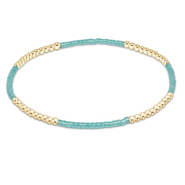 14k Gold Filled Sea Glass Beaded Stretch Bracelet Dickinson Jewelers Dunkirk, MD