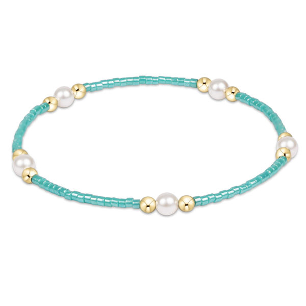 14k Gold Filled Pearl Beaded Stretch Bracelet Dickinson Jewelers Dunkirk, MD