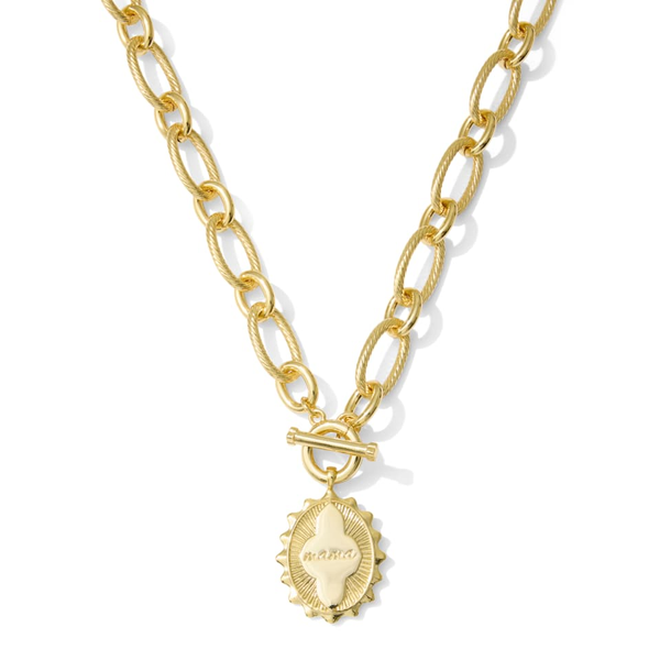 14k Gold Plated Mama Link Chain Necklace Dickinson Jewelers Dunkirk, MD