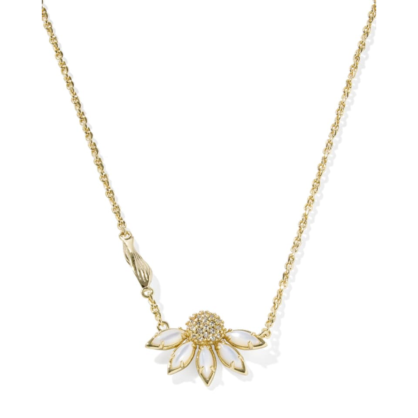 14k Gold Plated Flower Pendant Necklace Dickinson Jewelers Dunkirk, MD