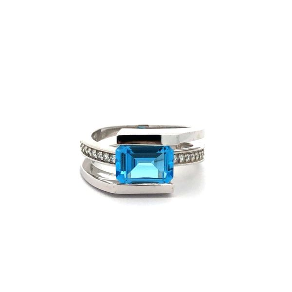 Custom Blue Topaz Ring Diedrich Jewelers Ripon, WI
