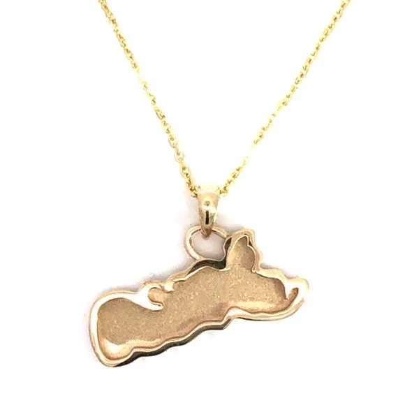 14kt Gold Green Lake Pendant