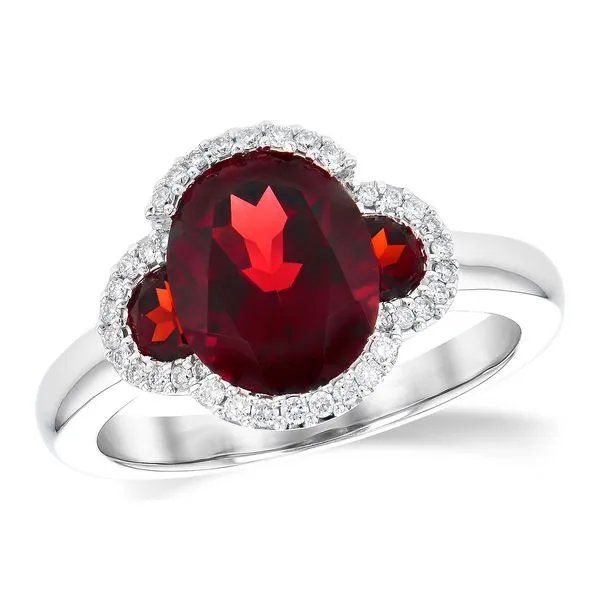 Garnet and Diamond Ring Diedrich Jewelers Ripon, WI