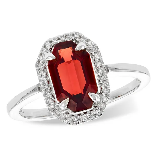 Garnet and Diamond Ring