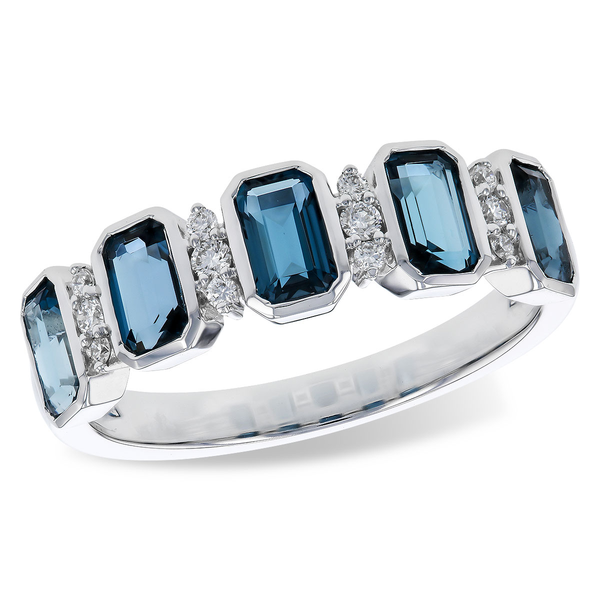 London Blue Topaz and Diamond Ring Diedrich Jewelers Ripon, WI