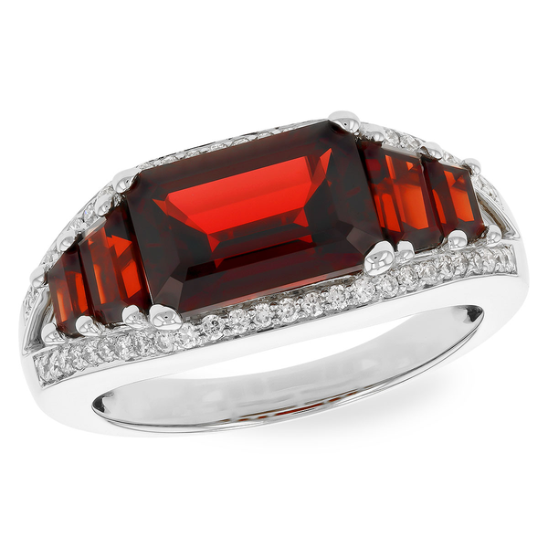 Garnet and Diamond Ring Diedrich Jewelers Ripon, WI