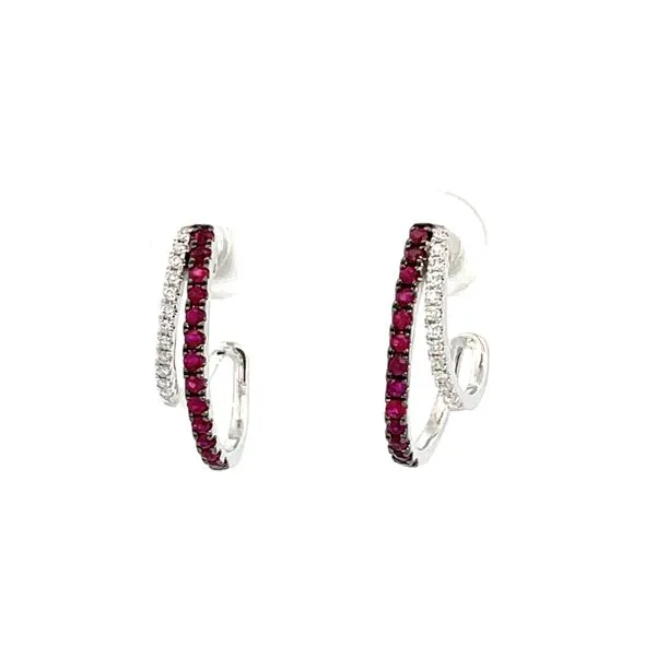 Ruby and Diamond Earrings
