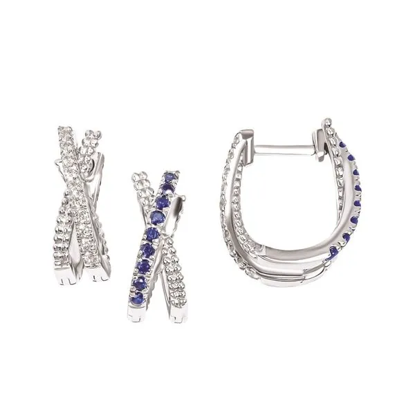 Sapphire and Diamond Earrings Diedrich Jewelers Ripon, WI
