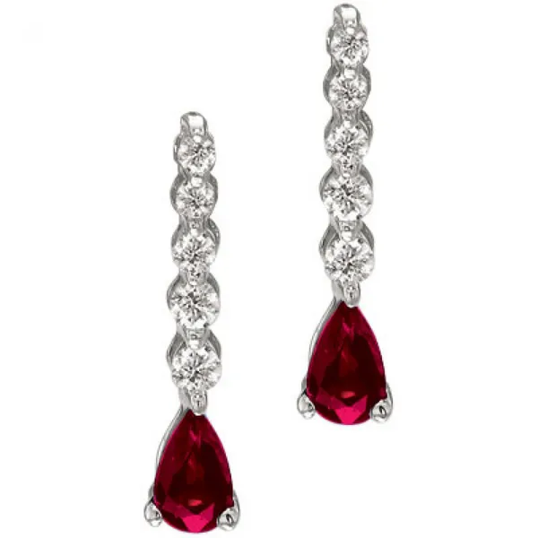 Ruby and Diamond Earrings