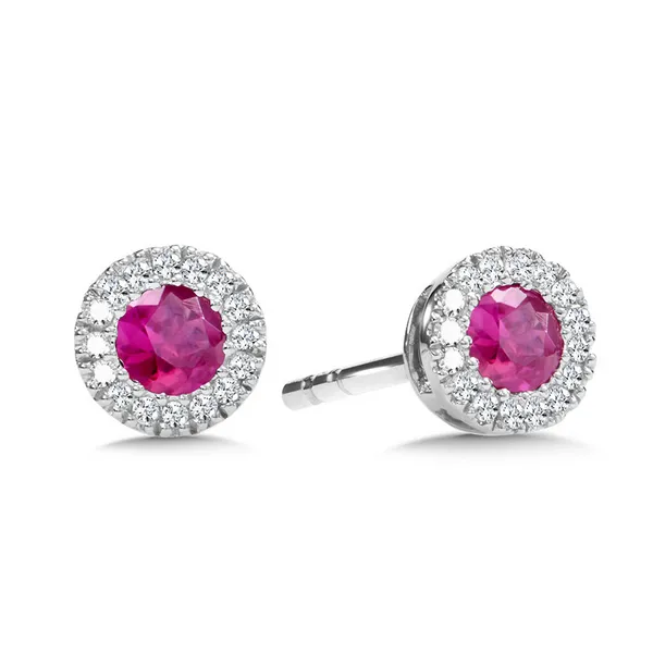 Ruby and Diamond Earrings