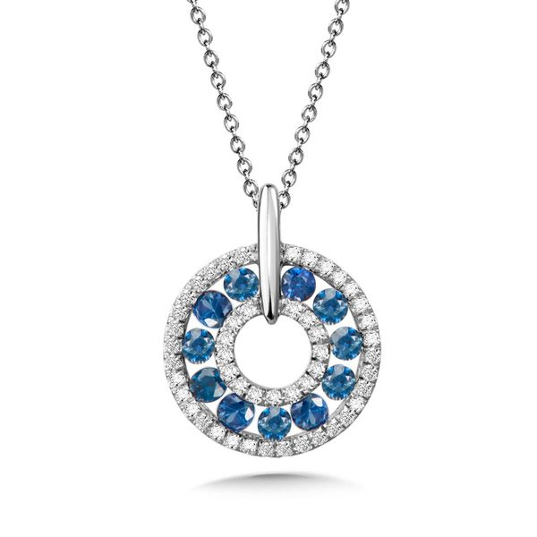 Sapphire and Diamond Pendant Diedrich Jewelers Ripon, WI
