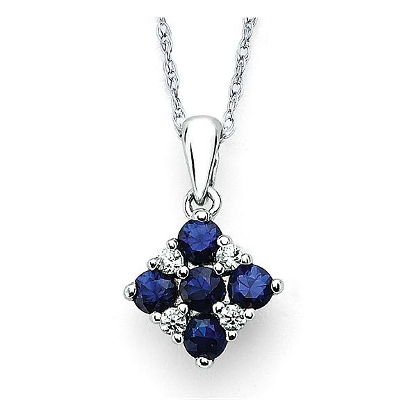 Sapphire and Diamond Pendant Diedrich Jewelers Ripon, WI
