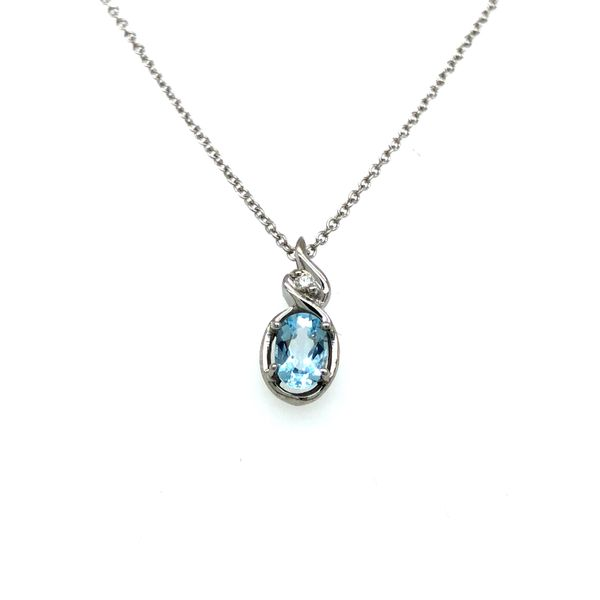 Aqua and Diamond Pendant Diedrich Jewelers Ripon, WI