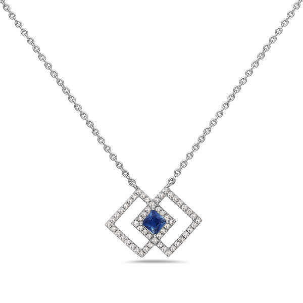 Sapphire and Diamond Pendant Diedrich Jewelers Ripon, WI