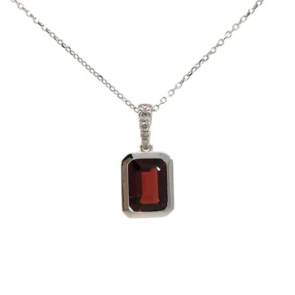 Garnet and Diamond Pendant Diedrich Jewelers Ripon, WI