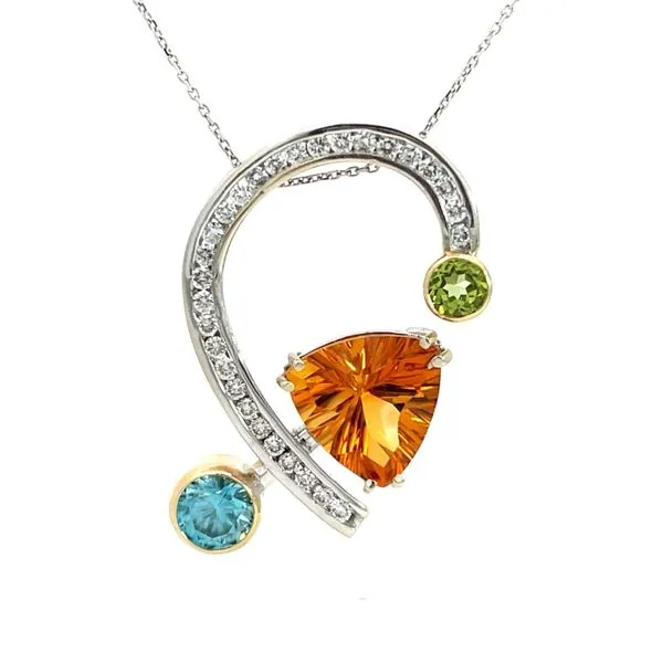 Citrine, Blue Topaz and Peridot Pendant Diedrich Jewelers Ripon, WI