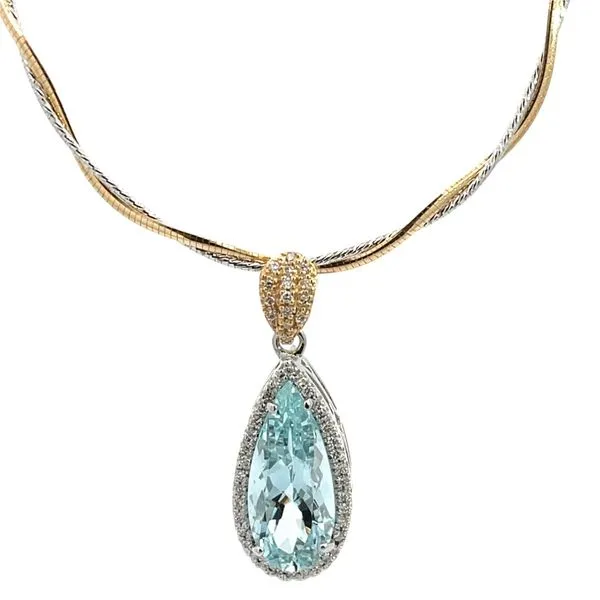 Aquamarine and Diamond Pendant Diedrich Jewelers Ripon, WI