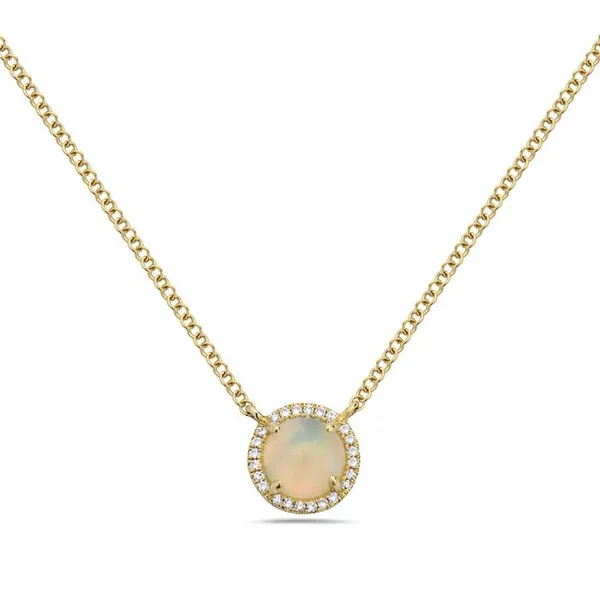 Opal and Diamond Pendant