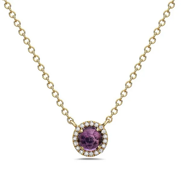 Amethyst and Diamond Pendant