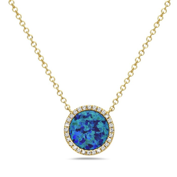 Opal and Diamond Pendant Diedrich Jewelers Ripon, WI