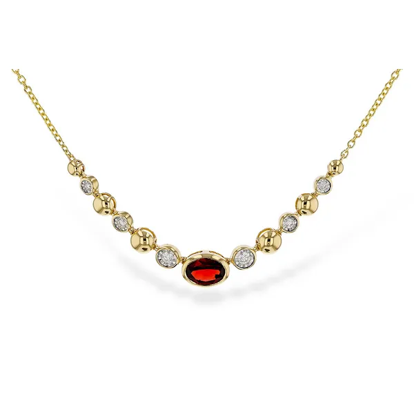 Garnet and Diamond Necklace