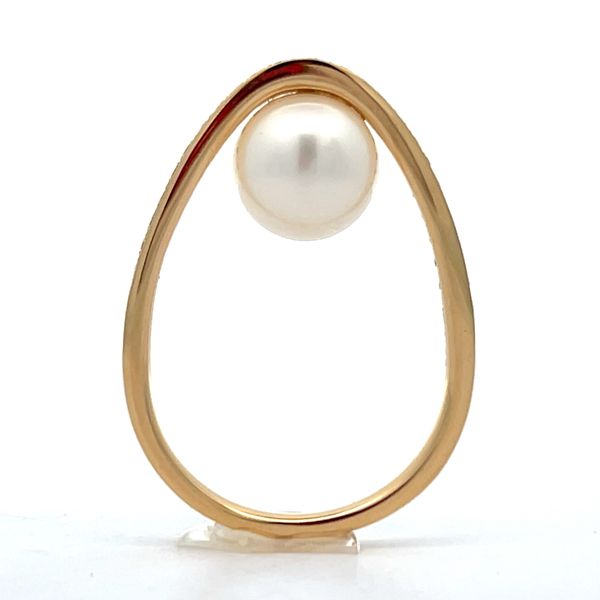 Pearl and Diamond Ring Image 2 Diedrich Jewelers Ripon, WI