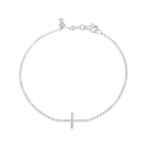 Sterling Silver Lab Grown Diamond Bracelet