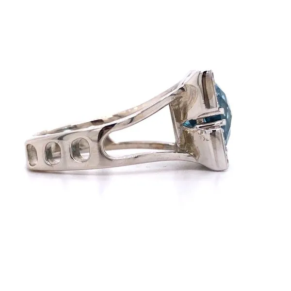 Sterling Silver Aqua Quartz Ring Image 3 Diedrich Jewelers Ripon, WI