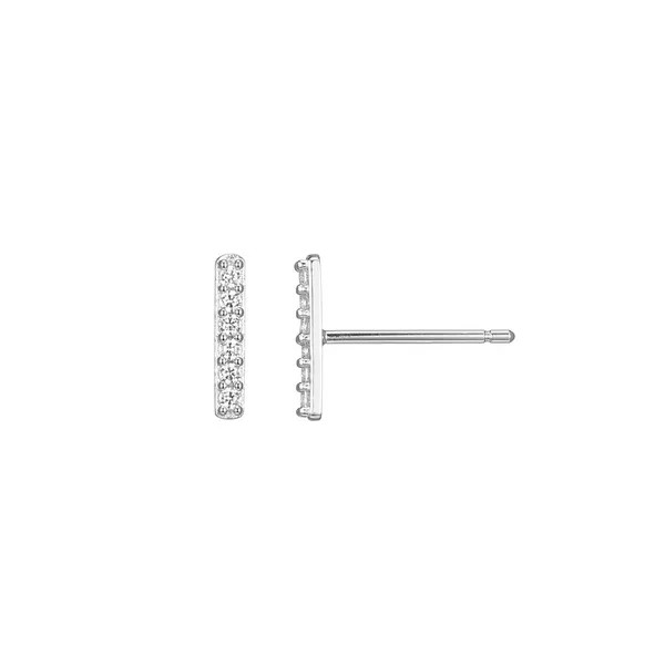 Sterling Silver Lab Grown Diamond Earrings similar item image