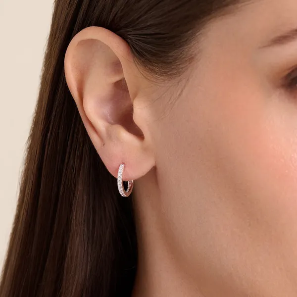Sterling Silver Lab Grown Diamond Earrings