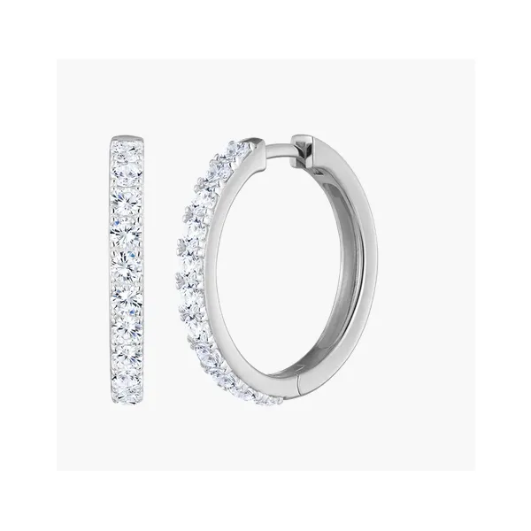 Sterling Silver Lab Grown Diamond Earrings