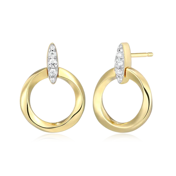 Sterling Silver Lab Grown Diamond Earrings