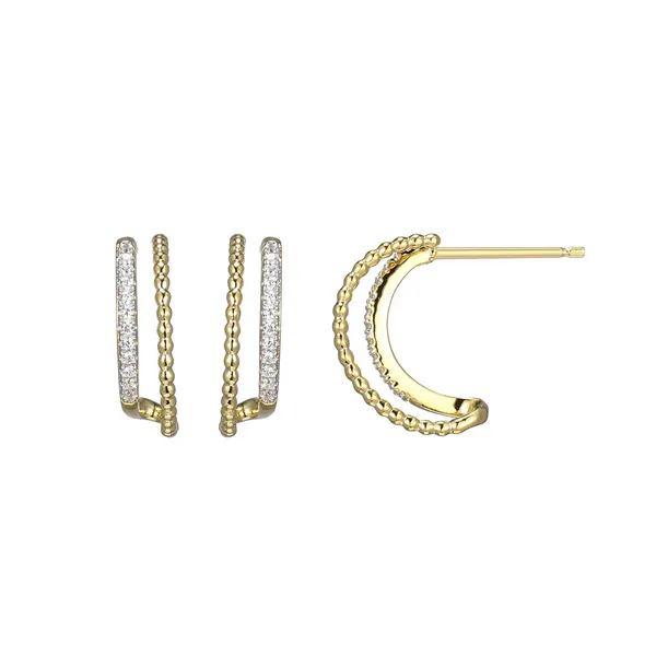 Sterling Silver Lab Grown Diamond Earrings