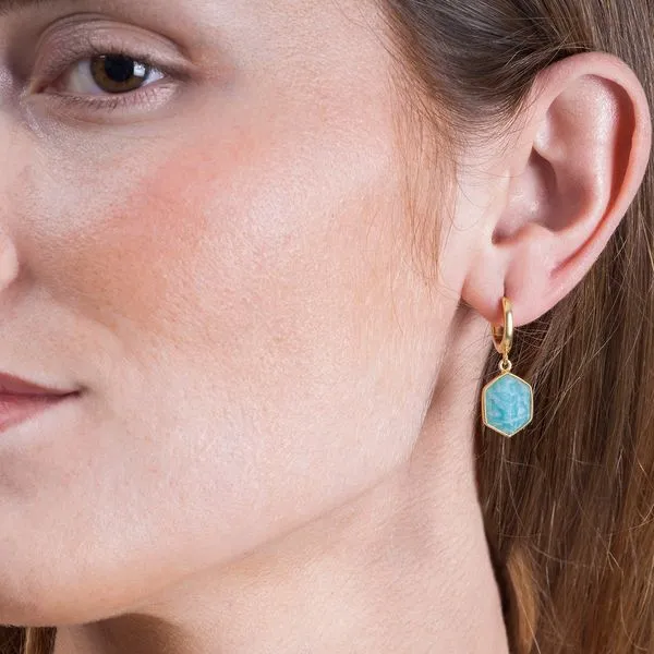 Sterling Silver Amazonite Earrings
