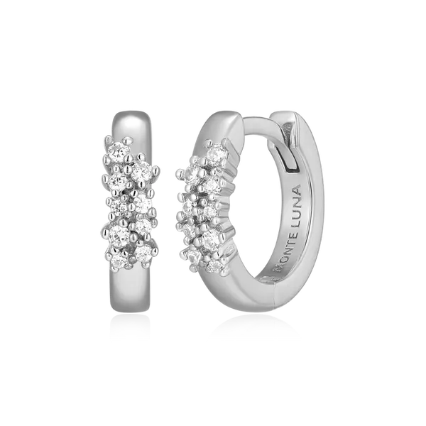 Sterling Silver Lab Grown Diamond Earrings