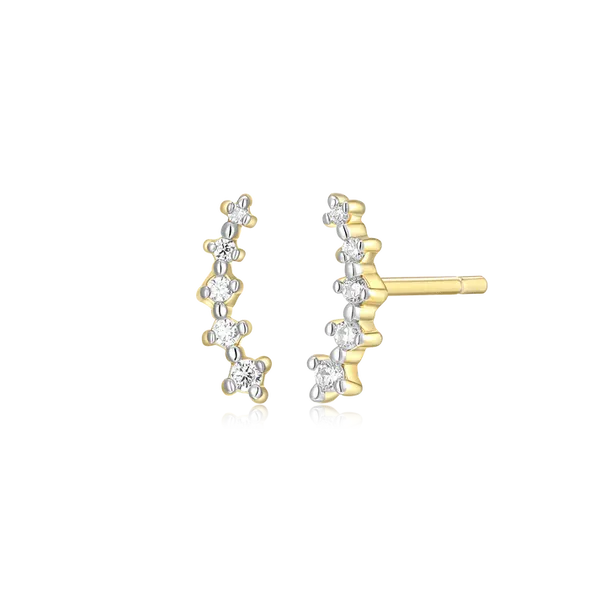 Sterling Silver Lab Grown Diamond Earrings