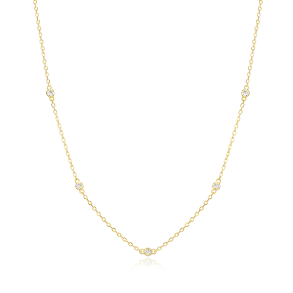 Sterling Silver Lab Grown Diamond Necklace