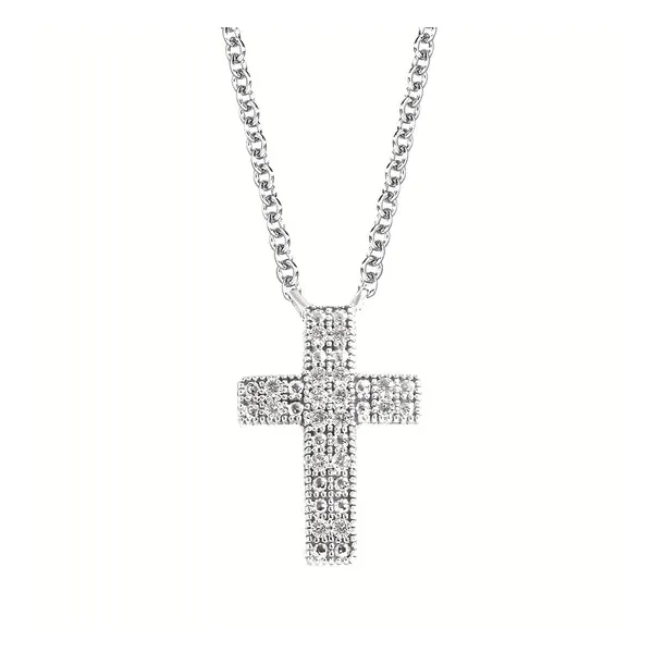 Sterling Silver Diamond Cross Pendant Diedrich Jewelers Ripon, WI