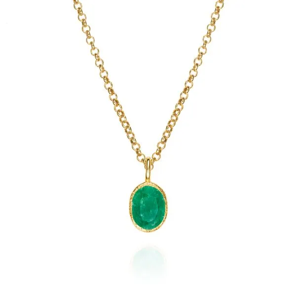 Sterling Silver Emerald Pendant