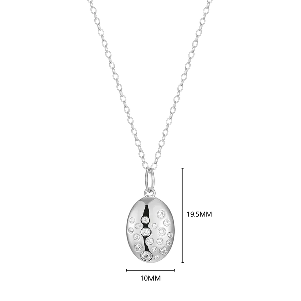 Sterling Silver Lab Grown Diamond Pendant