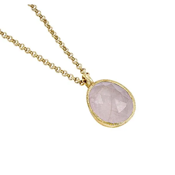 Sterling Silver Rose Quartz Pendant